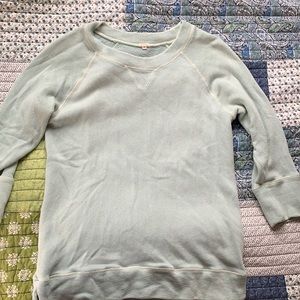 J Crew 3/4 sleeve Seafoam green sweatshirt